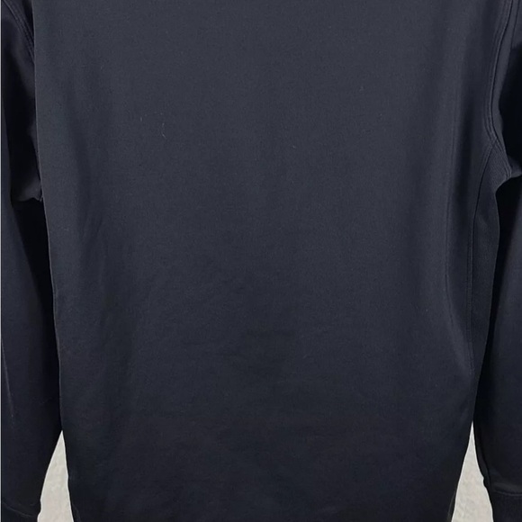 Nike Sweater Mens Large Black Solid Quarter Zip Tour Performance Therma Fit - Picture 7 of 10